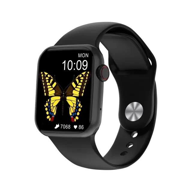 Rubber Strap T 500 Bluetooth Smartwatch for Men & Women, Black
