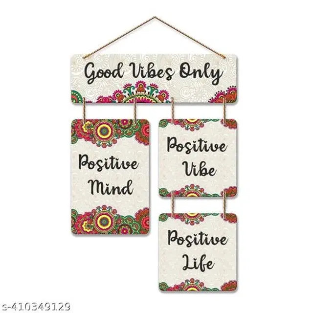 Wooden Wall Hanging Decor, White