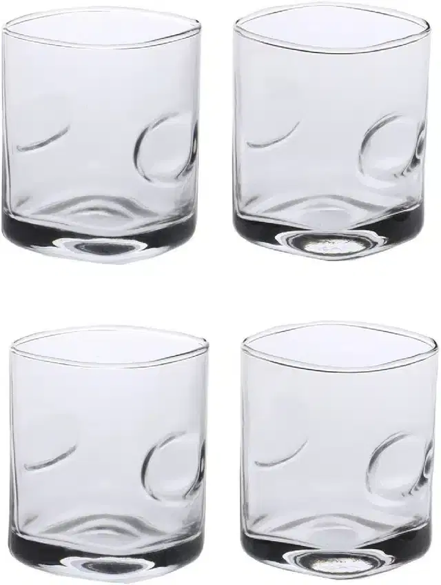 Liquor cum Cocktail Glasses, Transparent, 250 ml, Pack of 4