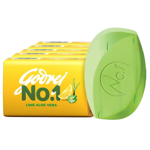 Godrej No.1 Lime & Aloe Vera Soap 4X150 g (Buy 3 Get 1 Free)