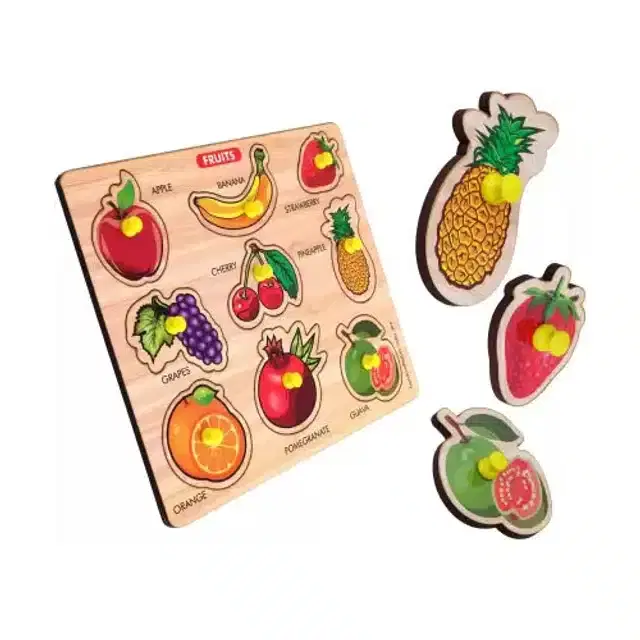 Fruit Puzzle Board Game for Kids, Multicolor