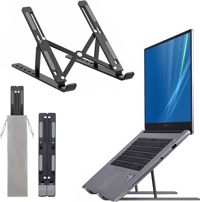 Laptop & Tablet Stand | 7-Angle Adjustable | Foldable Aluminum Stand