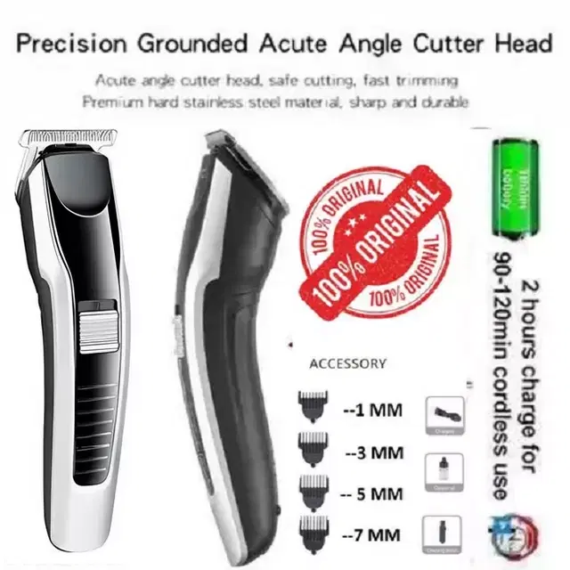 Professional Rechargeable Hair Trimmer for Men, Black