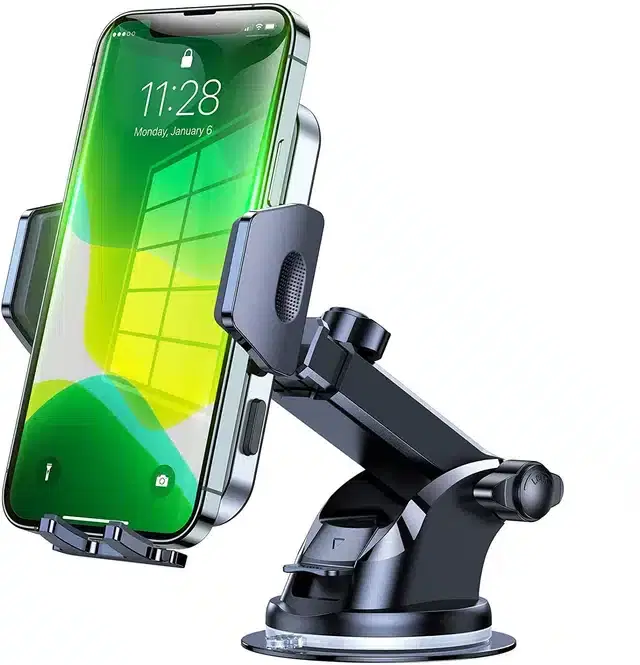 Car Dashboard 360 Degree Rotatable Mobile Stand, Black
