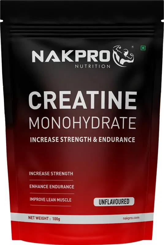 Nakpro Creatine Monohydrate Powder For Muscle Endurance & Recovery Creatine Creatine 100 g, Unflavoured