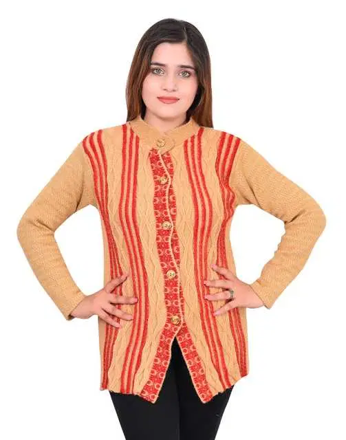 Dreambuy Beautiful Woolen Sweaters For Womens (Khaki, L) (A-18)