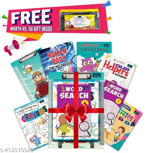 Bookford Fun Learning Gift Pack for Kids – Bronze Pack (Ages 6 to 10 Years) | Educational Activity & Learning Combo | Skill-Building, Creative & Knowledge-Enhancing Gift Set for School-Age Children