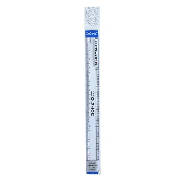 Doms Q Series [30Cm] Strong Plastic Scale