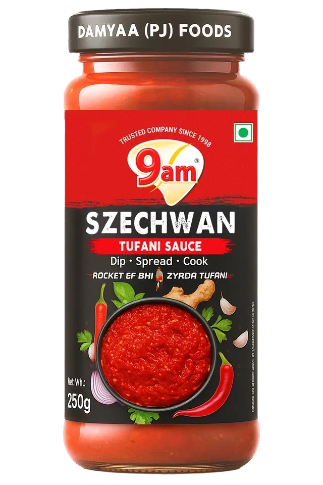 9 Am Szechwan, Spicy & Tufani Sauce 250 g