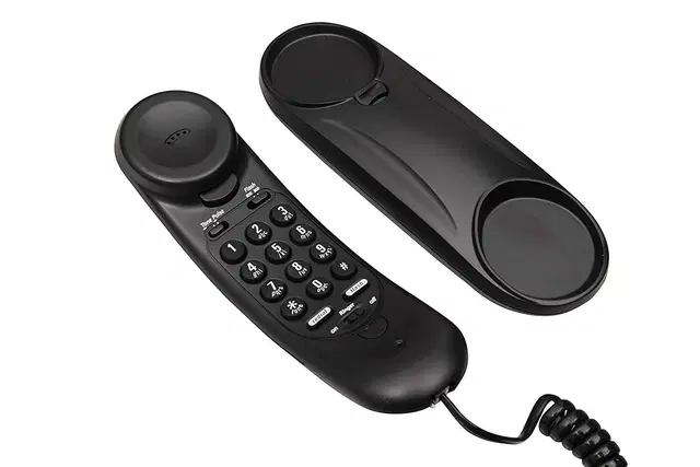 Beetel B26 Slim Corded Landline Phone,Ringer Volume Control,Wall/Desk Mountable,Ringer On/Off Switch,Clear Call Quality,Compact Design,Tone Pulse/Flash/Redial Function (Made In India) (Black)(B26)