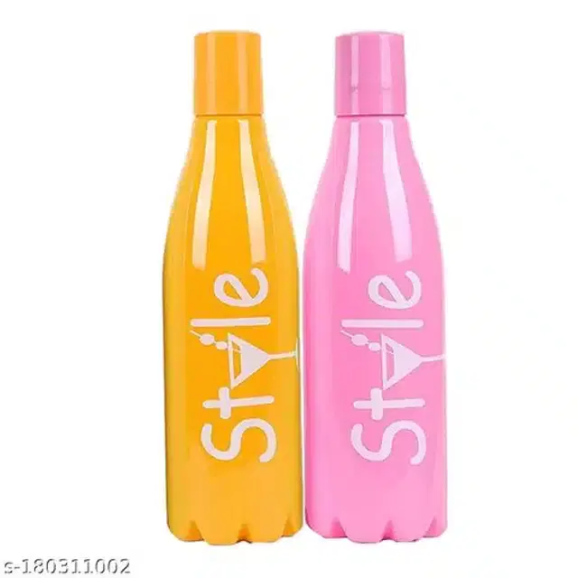 Water Bottle Set, Multicolor, 1000 ml, Pack of 2