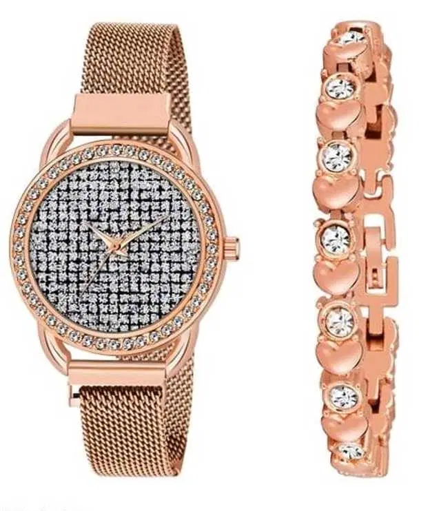 Analog Watch For Womens (Rose Gold) (WS-365)