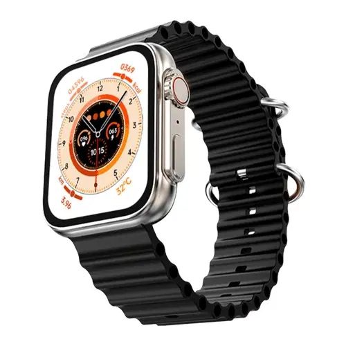 T-800 Ultra Series Smartwatch for Men & Women, Black