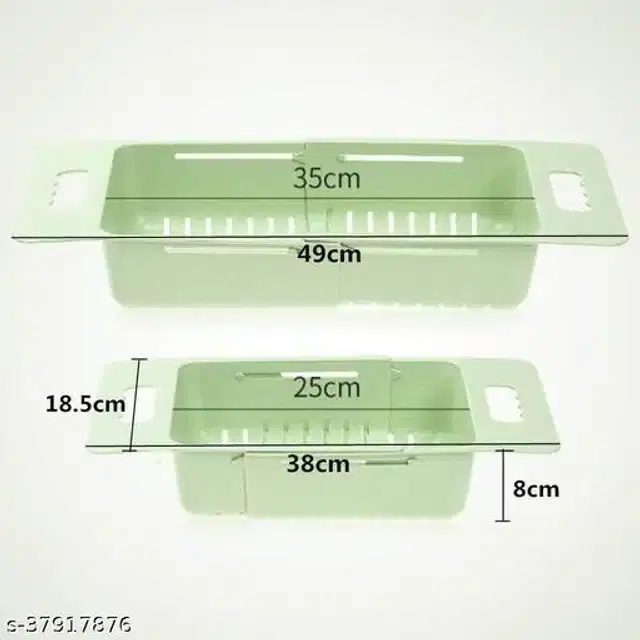 Plastic Adjustable Vegetable Strainer, Assorted, Pack of 2