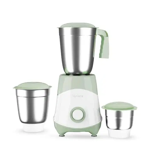 Lifelong Mixer Grinder for Kitchen, 3 Jar, 600W, Chutney Jar, Liquidizing Jar & Wet Grinder, Stainless Steel Blades, 3-Speed & Pulse Function (llmg699)