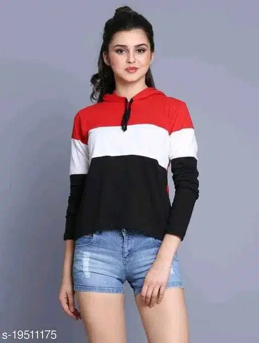 Women's Hooded Sweatshirt (S, Red) (AK-13)