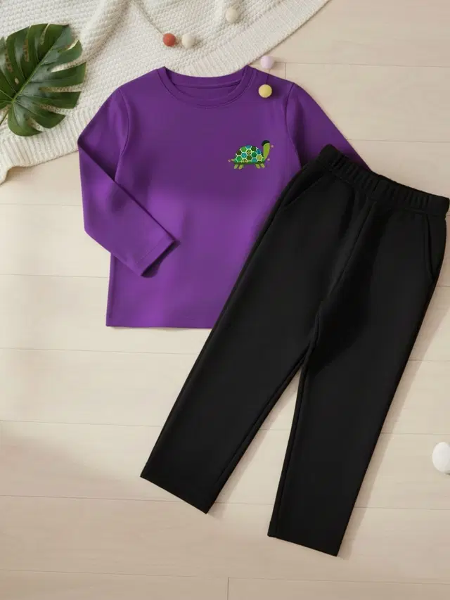 Cotton Solid Clothing Set For Boys, Multicolour (2-3 Years)