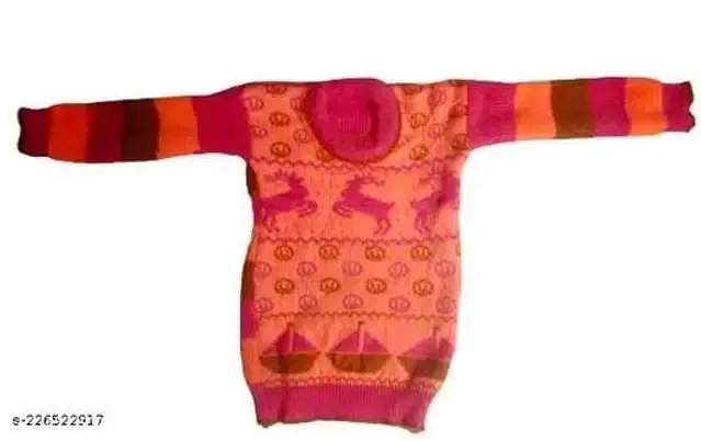 Woolen Sweater for Kids (Multicolor, 12-18 Months)