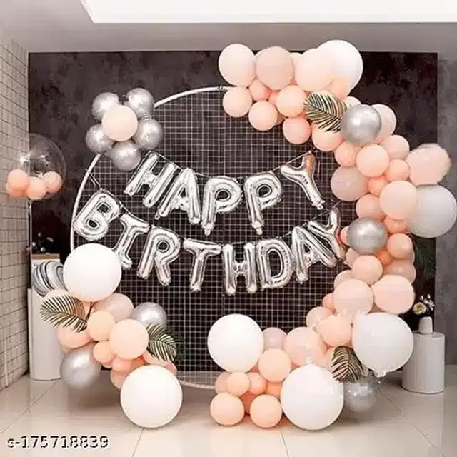 Birthday Party Decoration Kit, Multicolor, Set of 106