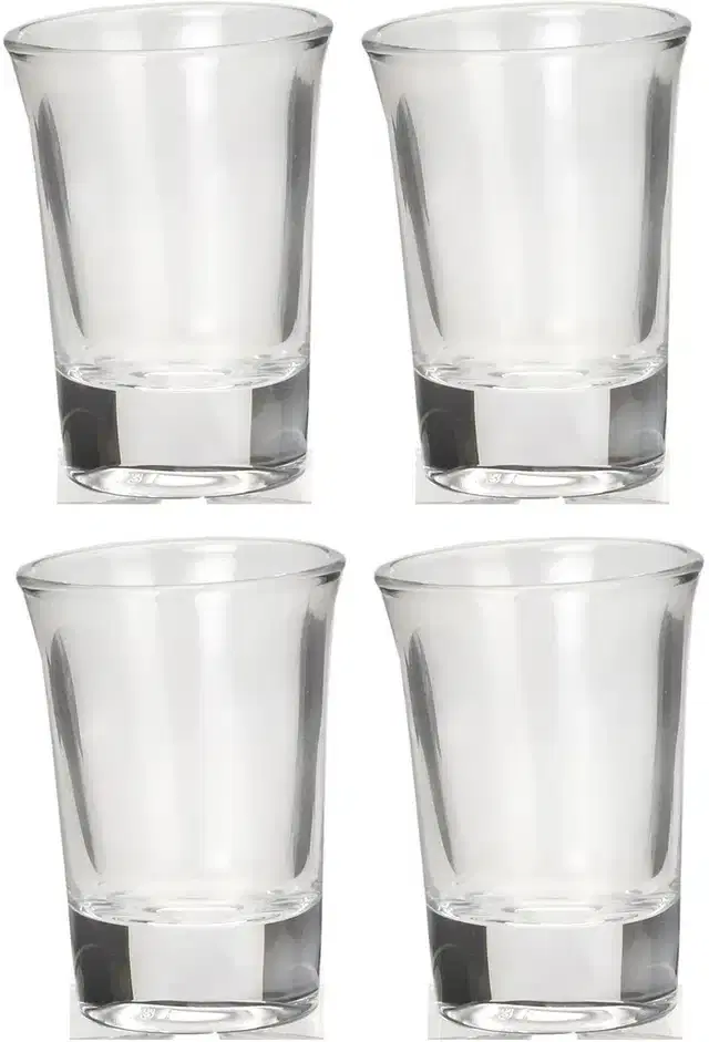 Liquor cum Cocktail Glasses, Transparent, 30 ml, Pack of 4
