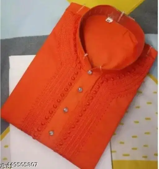 Cotton Kurta Set for Men (L)