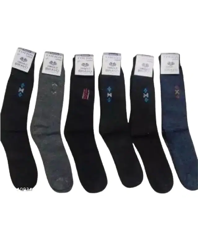 Cotton Blend Socks for Unisex, Pack of 6 (Multicolor)