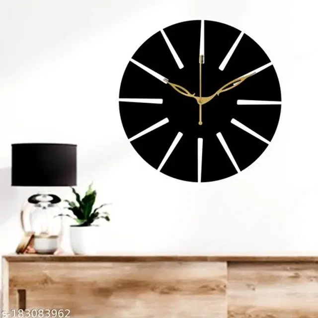 Wooden Wall Clock, Black