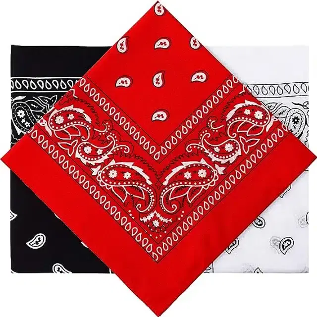 Cotton Blend Handkerchief for Men, Pack of 3 (Multicolor)