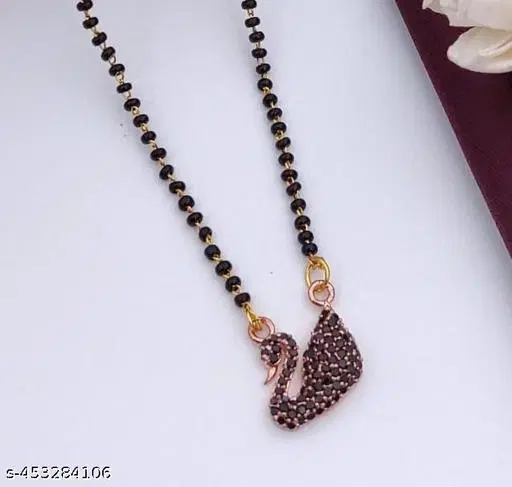 Gold American Diamond Embellished Mangalsutra