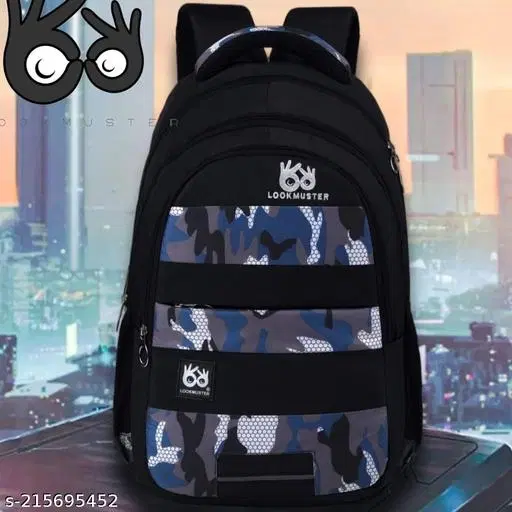 Polyester Backpack for Men & Women, Black