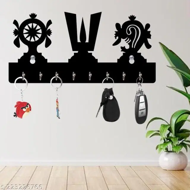 Wooden Key Holder, Black