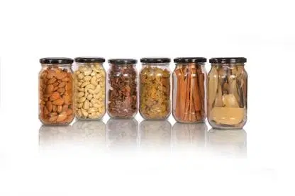 Afast Clear Glass Pickle jar with Steel Cap 500ml (Pack of 6 )