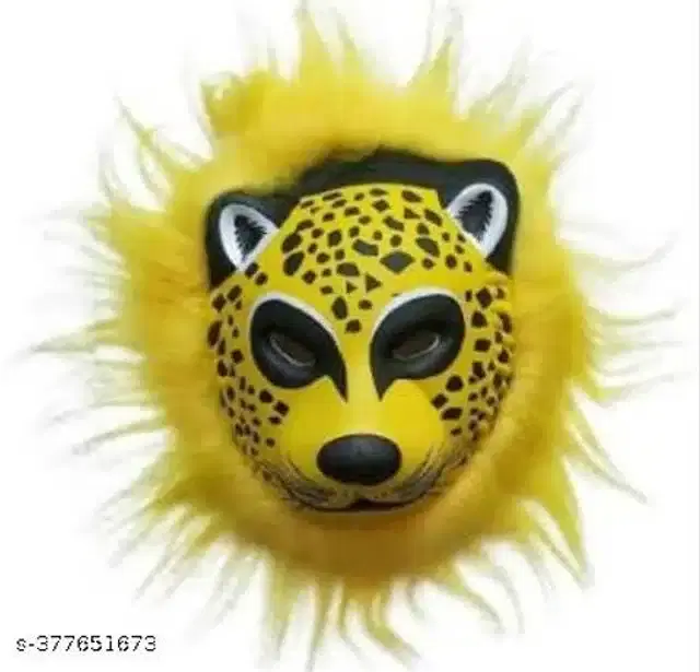 Cheetah Face Mask for Holi, Multicolor