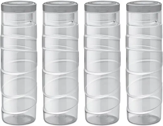 Milton Plastic Water Bottles, Pack of 4, Multicolor, 1000 ml