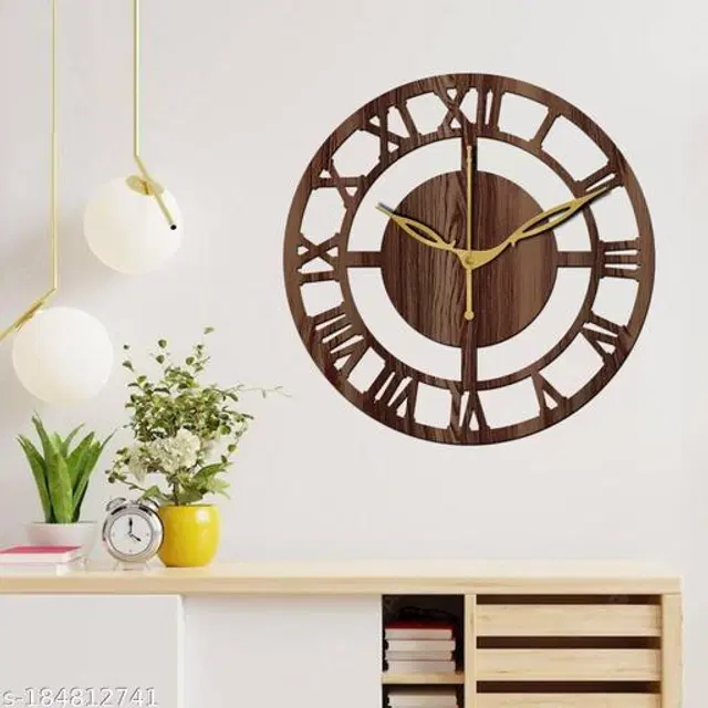 Wooden Wall Clock, Brown