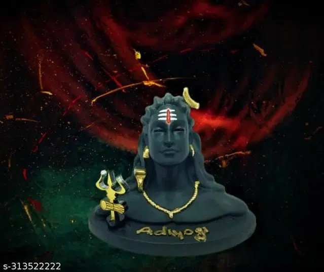 Lord Adiyogi Shiva Car Showpiece, Multicolor
