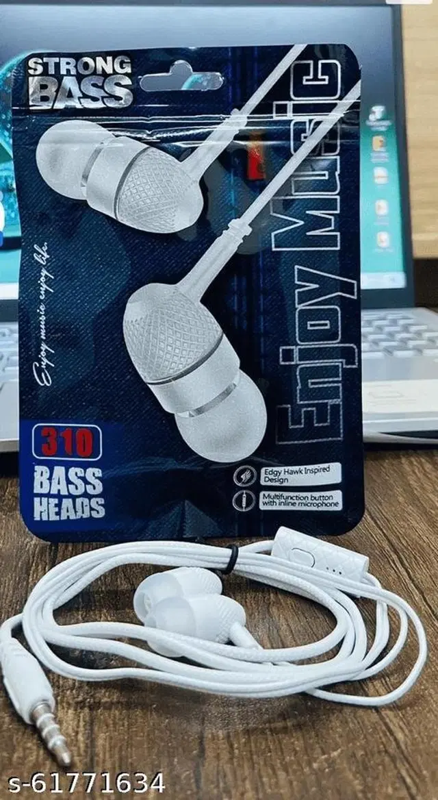 Premium 3.5 mm Jack Wired Earphone, White