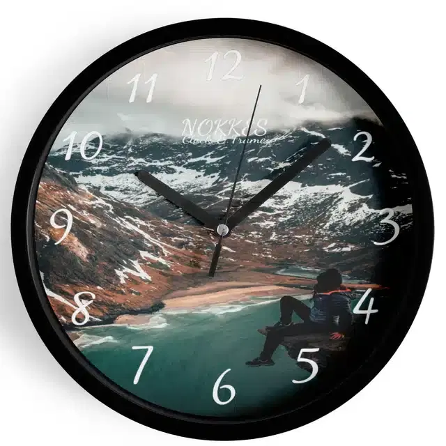 Plastic Printed Wall Clock, Multicolor, 7 Inches