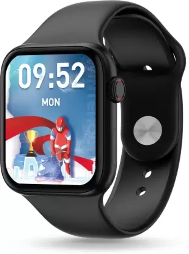 Rubber Strap T 500 Bluetooth Smartwatch for Men & Women, Black