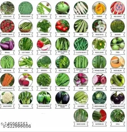 45 Varieties 2700+ seedsOrganic/Hybrid Fruits & Vegetables