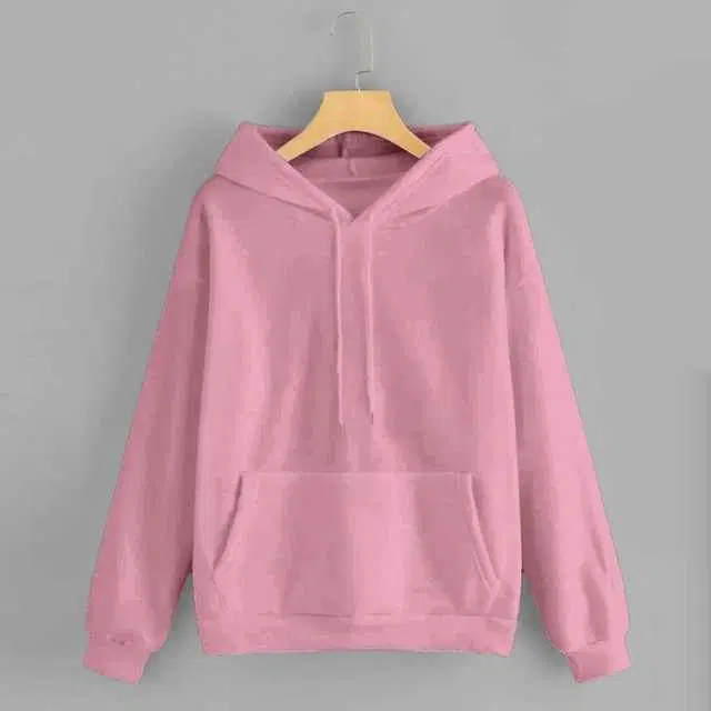 Stylish Wool Men Solid Sweatshirt (Pink, S) (ITF-41)