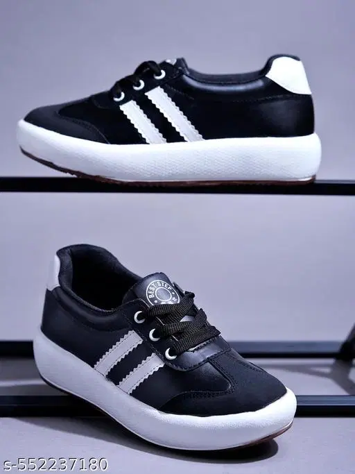 Shoetopia Girls Sneakers Black (13-14 Years)