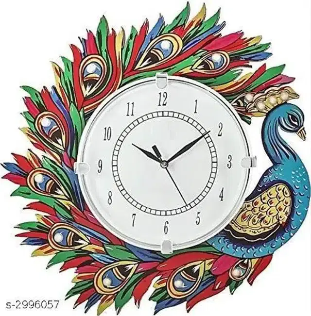 Wooden Wall Clock, Multicolor