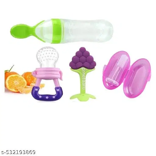 Soft Silicone Spoon Feeding Bottle, Fruit Nibbler Fruit Teether