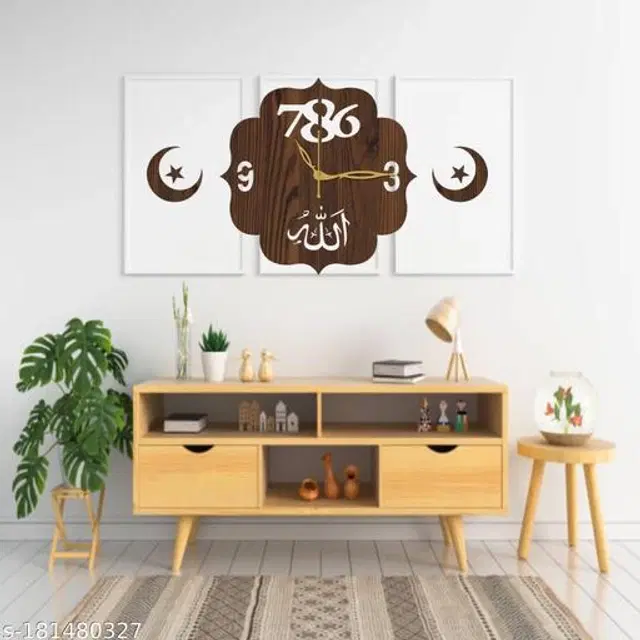 Wooden Wall Clock, Brown