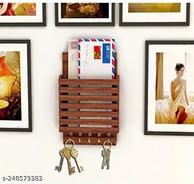 Wooden Key Holder, Brown