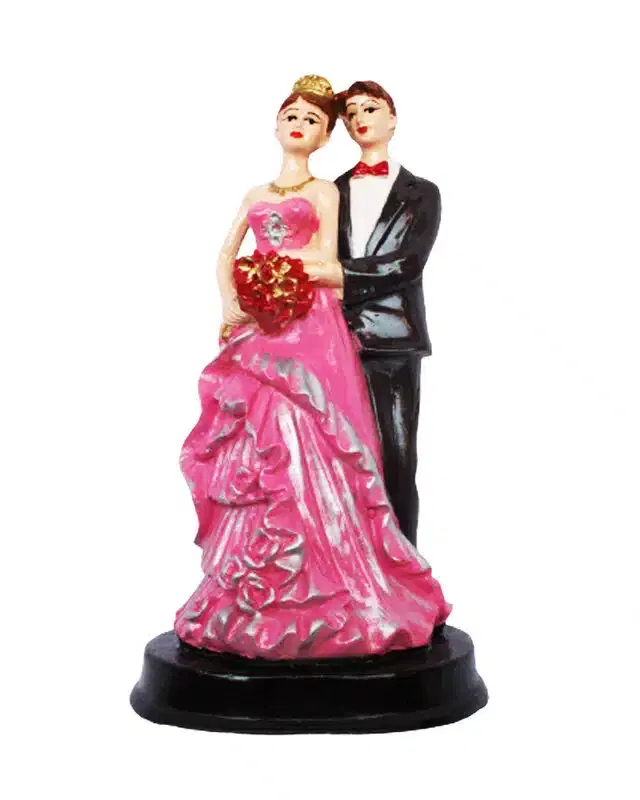 Polyresin Loving Couple Showpiece, Multicolor, 22 cm