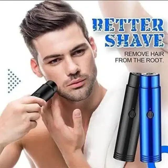 Mini Portable Electric Shaver for Men & Women, Blue