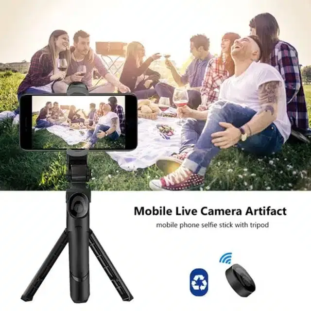 R1 Bluetooth Wireless Remote Selfie Stick, Black