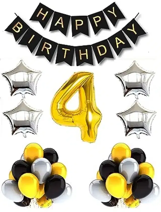 Birthday Decoration Kit, Multicolor, Set of 48